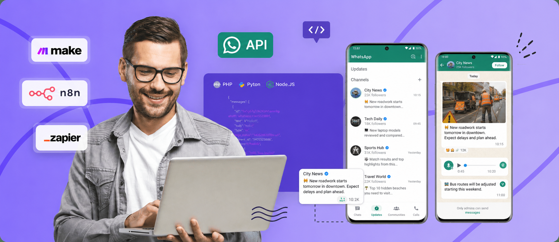Manage WhatsApp channels easily via API