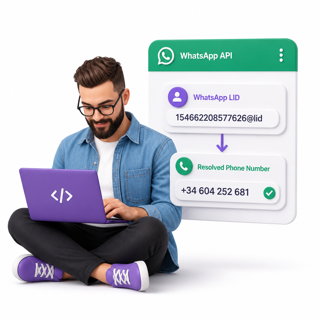 WhatsApp LID to phone number use case