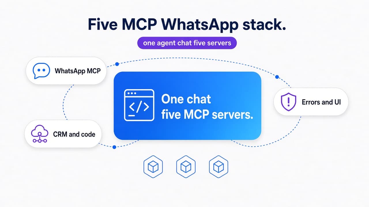 Five MCP servers for WhatsApp API integration in one agent chat