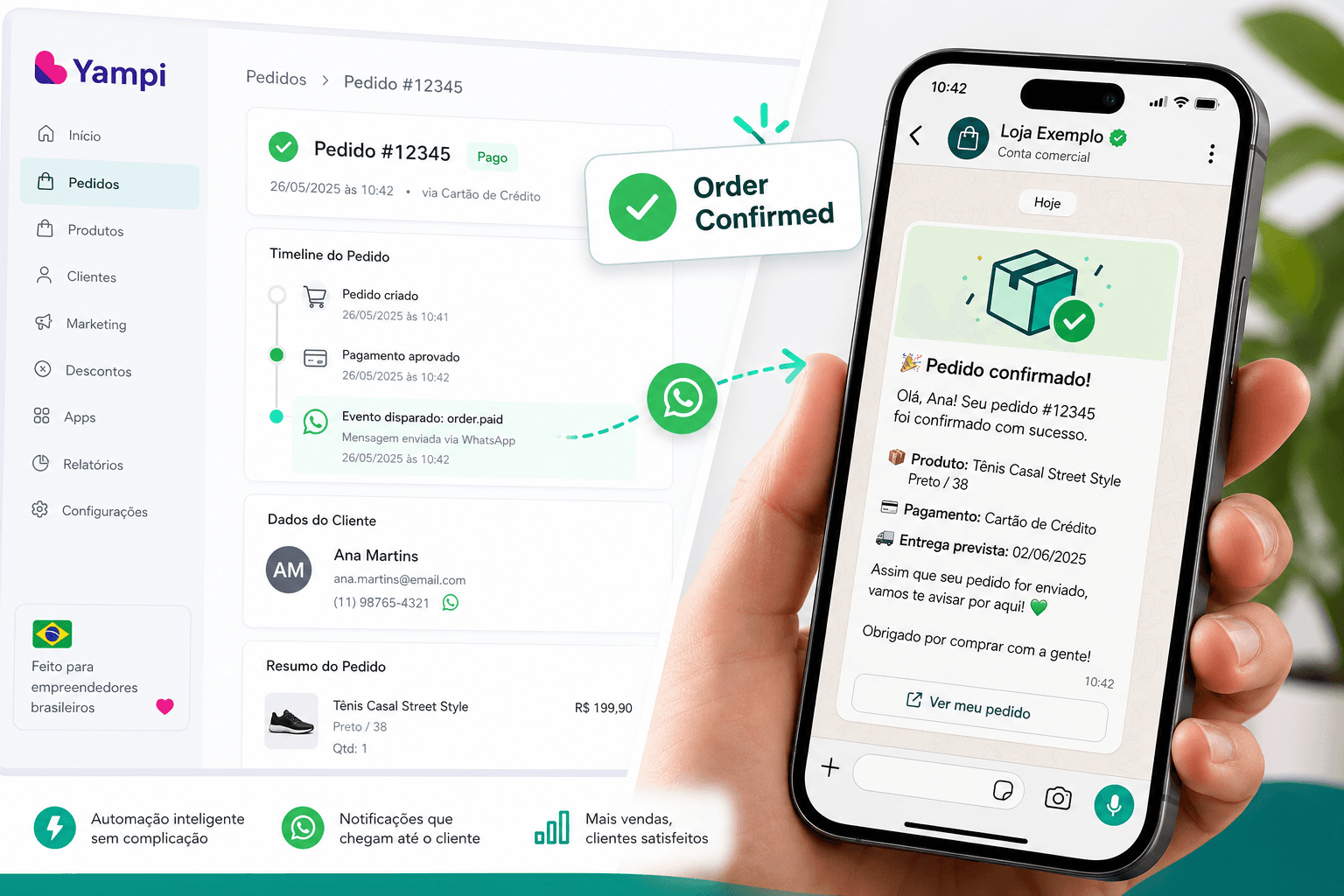 Yampi store connected to WhatsApp via Whapi.Cloud REST API integration