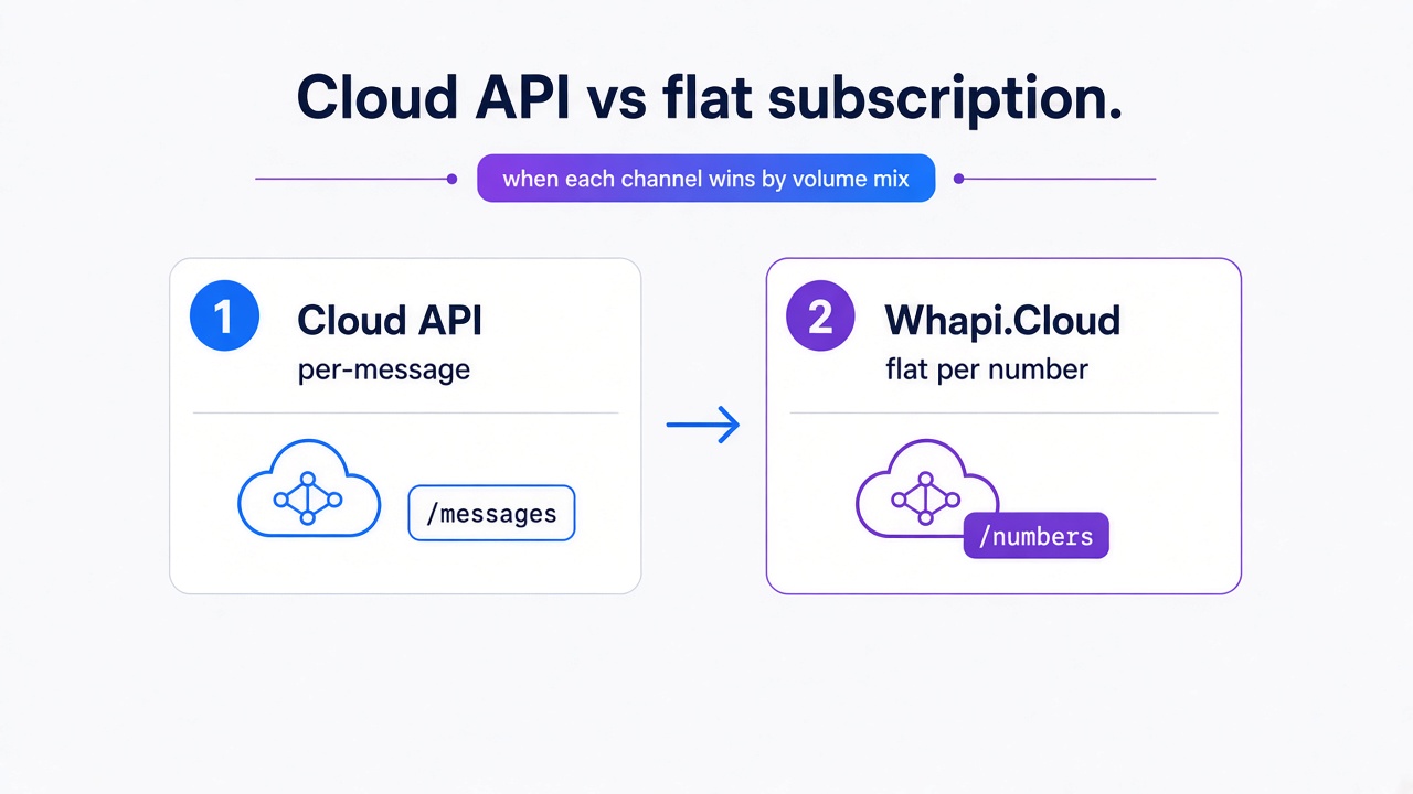 Comparación entre Cloud API y suscripción plana