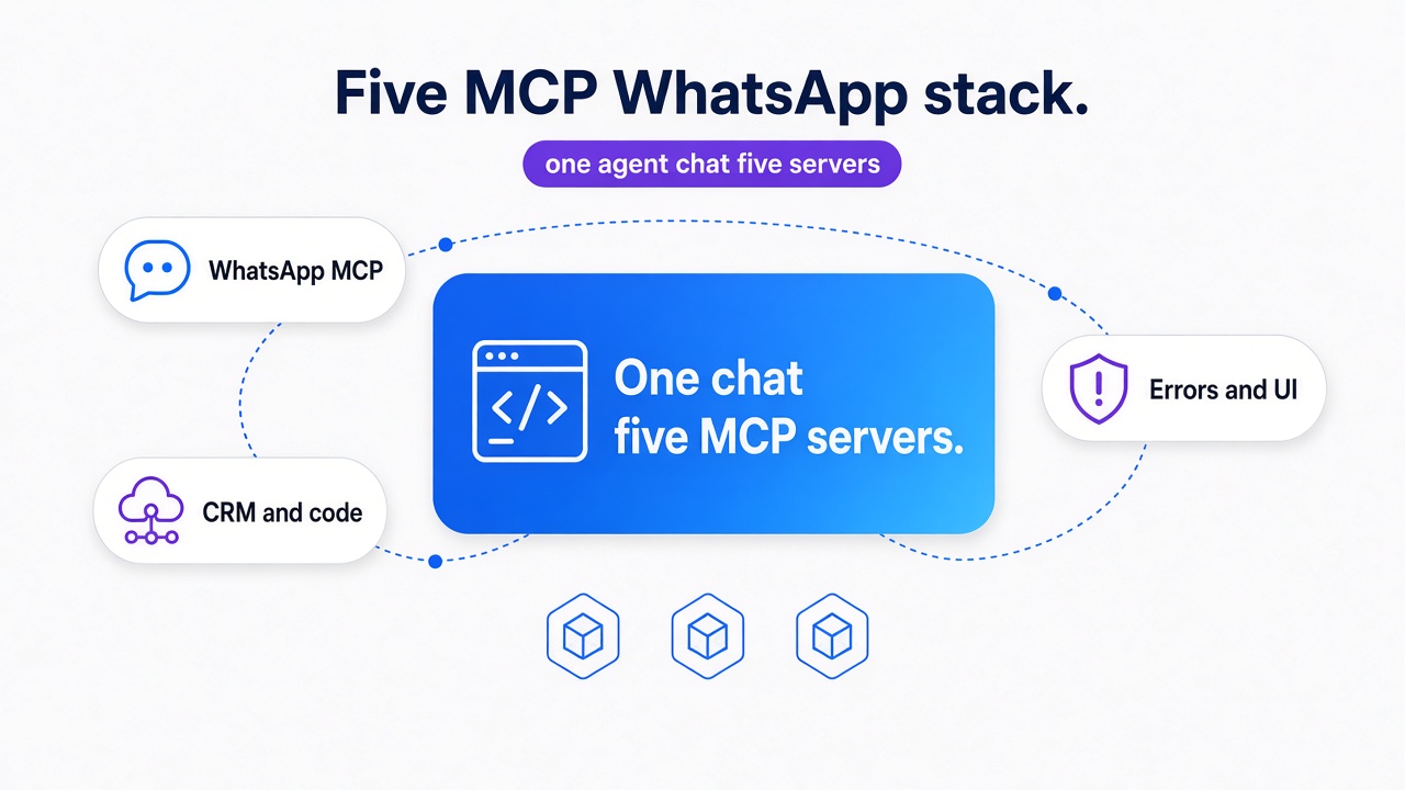 Five MCP servers for WhatsApp API integration in one agent chat